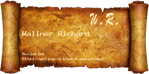Wallner Richárd névjegykártya